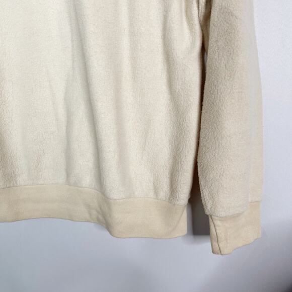 Feat Clothing Mens Medium Oatmilk Cream BlanketBlend Crew Neck Sweatshirt Cotton - Picture 4 of 10